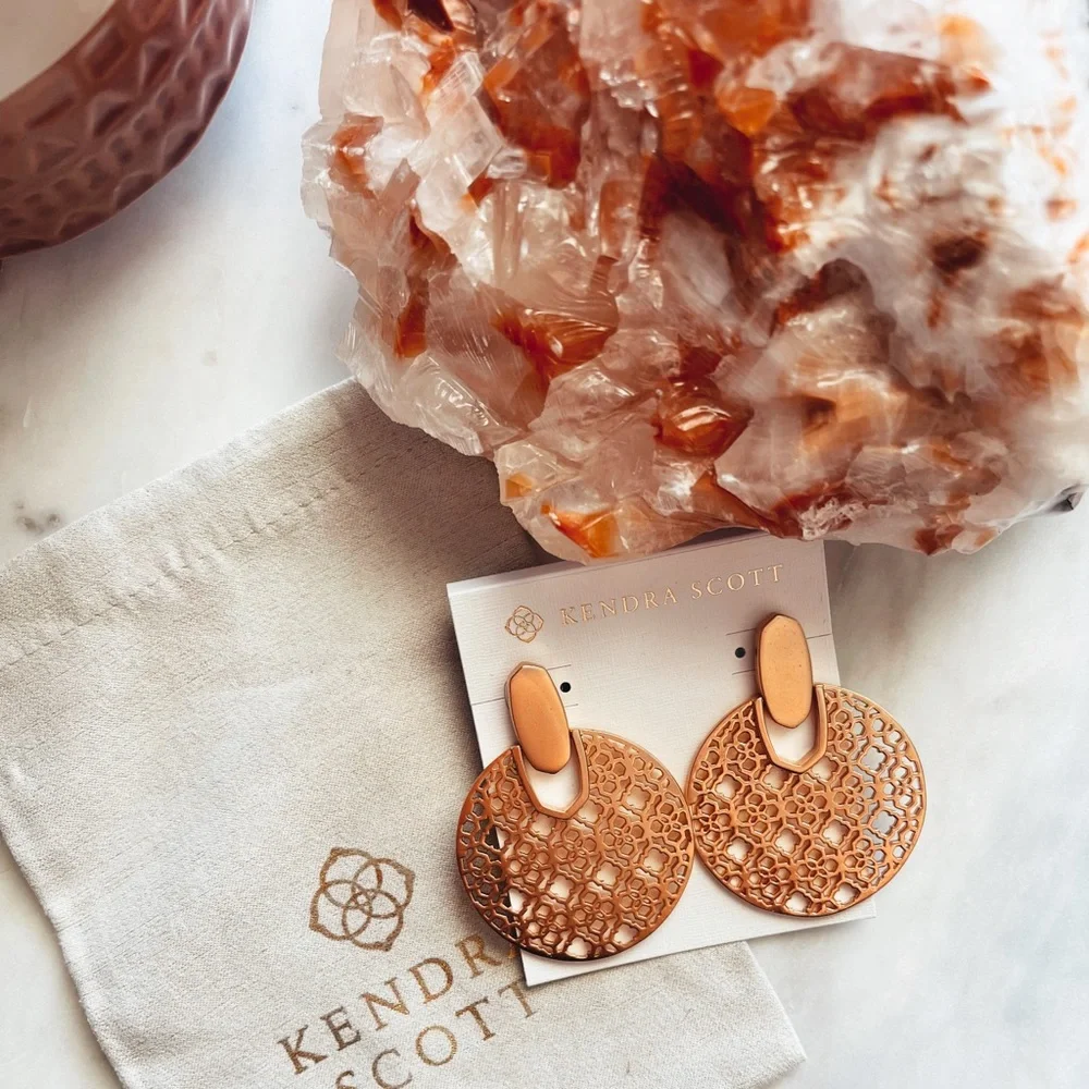 Kendra Scott Didi Rose Gold Earrings - Picture 1 of 6